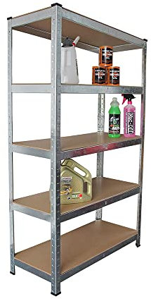 Panana 1.8m/1.5m Warehouse 5 Tier Racking Shelf Heavy Duty Steel Garage Shelving Unit