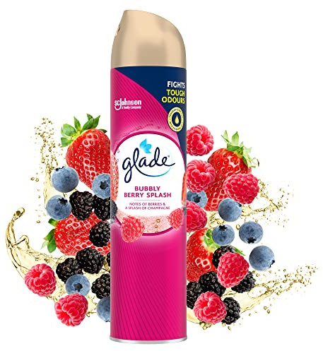 Glade Air Freshener, Aerosol Room Spray, Bubbly Berry Splash, Pack of 12 (12 x 300ml)