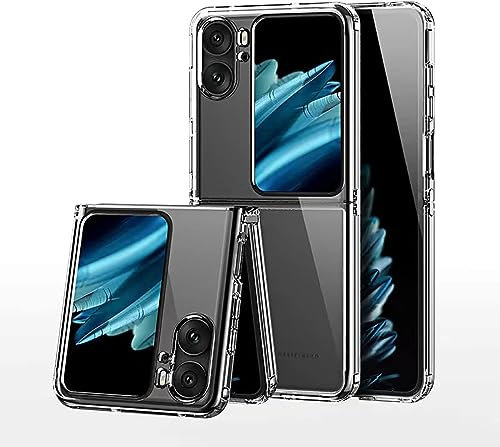 Captor Coque téléphone transparente pour Oppo Find N2, coque TPU en silicone souple et mince, protection appareil photo de haute qualité avec bord surélevé pour écran et appareil photo