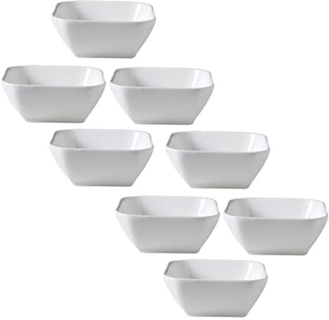 UPKOCH 8pcs Ceramic Dipping Sauce Bowl Set White Ceramic Dishes for Seasoning Spice Container Small Bowls for Charcuterie Board Kitchen Food Sauce Dish Mini Tableware