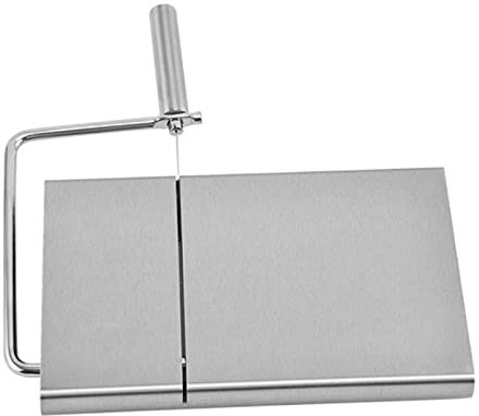 Cheese Slicers for Block Cheese, Cheese Slicer with Wire Stainless Steel Cheese Cutter Board Butter Slicer Soap Cutter with 6pcs Cutting Wire for Kitchen