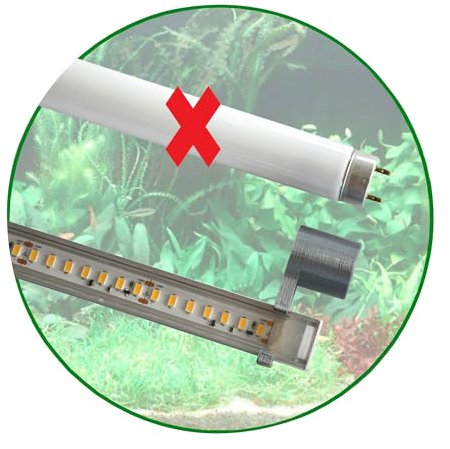 T8 LED Set 1: 525mm Pflanzen Aquarium Beleuchtung (52,5cm) 9,6 W, 1540 Lm