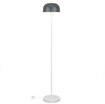 GOPLUS Stehlampe, Standleuchte mit Lampenschirm & Fußschalter, StandLampe mit E27-Glühbirnensockel, Stehleuchte für Wohnzimmer, Schlafzimmer, Arbeitszimmer, 26 x 26 x 146cm