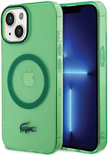 Lacoste LCHMP15SULON Hülle für iPhone 15 6.1 Grün hardcase Transparent