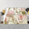 YQxwJL Luxuriöse Flanell-Fleece-Decke, mit rosa Rosen, Flanell-Überwurf, für Winter, Camping und Outdoor