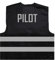 Pilot Warnweste BZW. Signalweste mit reflektierendem Aufdruck - Größe L/XL, Schwarz