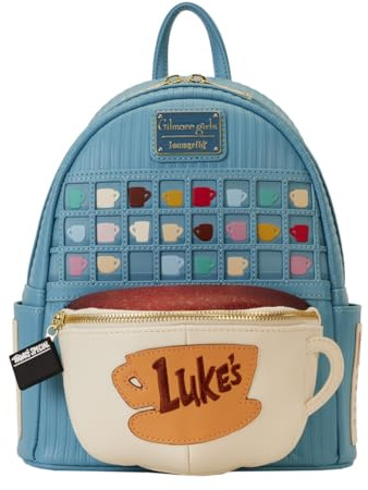 Loungefly Backpacks Gilmore Girls Lukes Diner Domed Coffee Cup Mini Backpack Blue