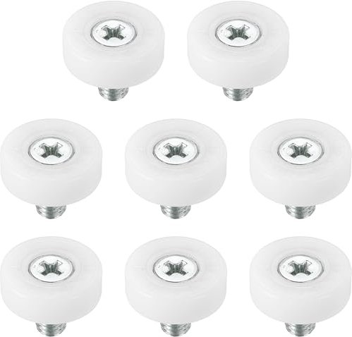 Schubladenrolle, 8Stück 25mm POM Kunststoff-Schrank-Schubladenschieber, Räder, Schubladen-Positionierungsrollen, Schubladenrollen, Riemenscheiben für Möbel, DIY-Ersatzteile (25mm)