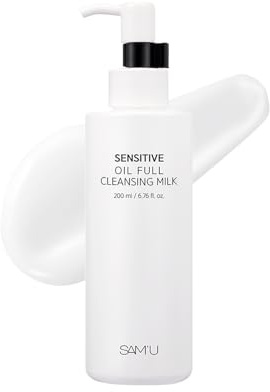 SAM'U Full Cleansing Milk, Sensitive Oil, 6.8 fl oz (200 ml), Cleansing Milk, Moisturizing, Dry Skin, Rough Skin, Pore Care, Weak Acid, Hypoallergenic, pH Balance, Korean