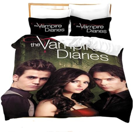 KnorRs Horror TV Bettbezug-Set 2-Teiliges, Vampire Bettwäsche 135X200cm, Weiches Bettbezug Mit Kissenbezug Für Kinder Und Erwachsene (A2,220x240cm + 80x80 cm)