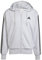 adidas Herren Essential Three Stripes French Terry Fullzip Hoodie, Light Grey Heather/Black, XL