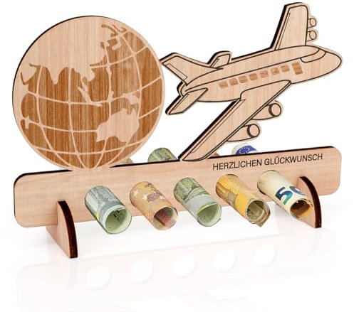 Reisekasse Geschenk, Geldgeschenk Reise und Urlaub, Verpackung für Flugzeug, Geschenke für Reisende, Auslandsjahr Abschiedsgeschenk, Reiseutensilien