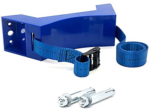 Bordhap Support Monté sur Cylindre Support de Bouteille de Gaz Support de Bouteille de Gaz ABS pour Camping-Car Camping-Car RV Caravane, Bleu
