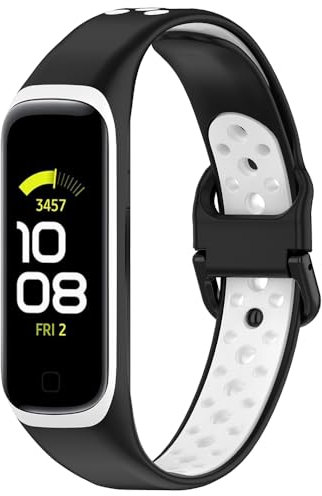 BYISYUE Respirant Bracelet pour Samsung Galaxy Fit 2, Silicone Sport Bracelets de Remplacement pour Samsung Galaxy Fit 2