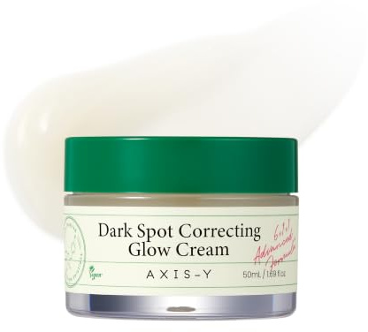 AXIS-Y Glow-Creme gegen Pigmentflecken 50ml - Aufhellende Feuchtigkeitscreme mit 2% Alpha-Arbutin & 5% Niacinamid - Vegane Koreanische Hautpflege für alle Hauttypen