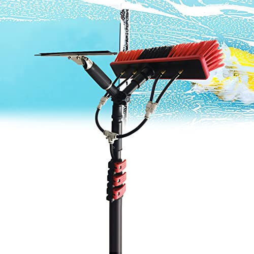 Kit per pulizia finestre con spazzola per pannelli fotovoltaici e solari da 3,5 m