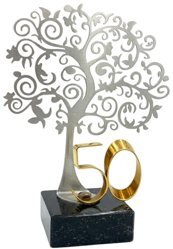JOYERIA EL FARO Placa Conmemorativa Personalizada 50 Cumpleaños | Regalo Original, Con Grabado, Estuche Premium, Detalle Único y Especial