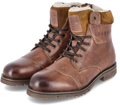 bugatti 321AUF501200-6300 Stiefel mit Warmfutter Glattleder Herren in braun