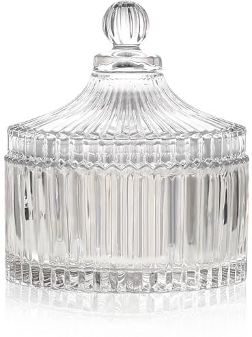 Gifts For Women Jewellery Organiser Glass Jars with Lids Aesthetic Room Home Decor Trinket Dish Decorative Home Accessories Bowl Wedding Party Decorations Small Jewellery Box Christmas Birthday Gifts