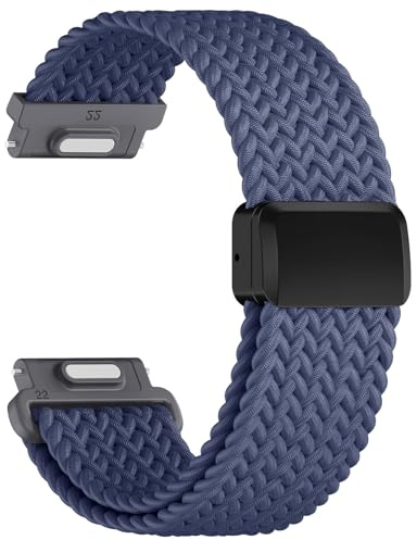 Correa Magnética Elástica Compatible con Samsung Galaxy Watch 3 45mm/Galaxy 46mm/Gear S3/Huawei GT4/GT3/GT2 46mm Mujer y Hombre, Solo Loop Nylon Deportiva para Garmin Venu2&3/Forerunner 255/Forerunner