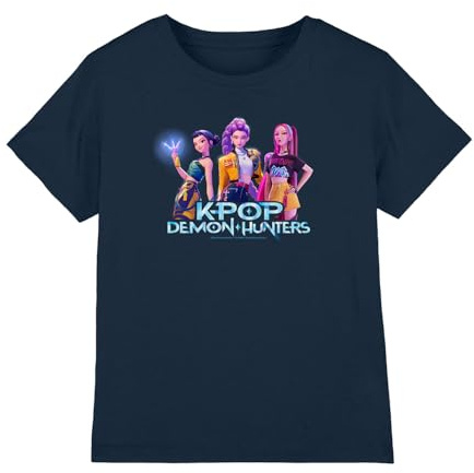 Kpop Demon Hunters Unisex Kids Kpop Demon Hunters - Huntrix Kpop Group Kids T Shirt T-Shirt (Pack of 1)