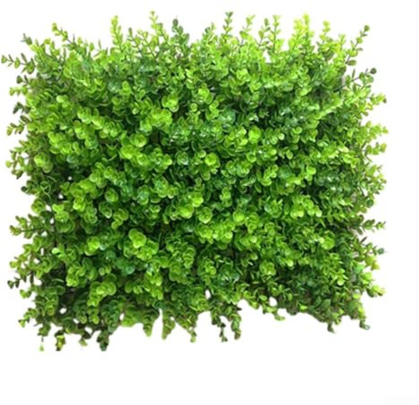 Pannello di fogliame artificiale per la decorazione della casa e del giardino, erba finta, decorazione da parete, prato in plastica verde per siepe, recinzione, soggiorno, bar, 40 x 60 cm (#3)