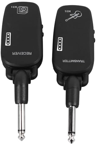 AMONIDA Transmisor Inalámbrico de Guitarra, Receptor de Audio Bluetooth, Adaptador de Audio con Alcance de 50 M, Ideal para Guitarra Eléctrica, bajo y Cerbatana Electrónica