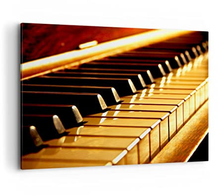 ARTTOR Bilder auf Leinwand 100x70cm Leinwandbild Klavier Musik Konzert Groß Wanddeko Bild Schlafzimmer Küche Deko Wandbilder Dekoration Wohnzimmer Wall Decor Canvas Wand Kunstdruck Art AA100x70-2200