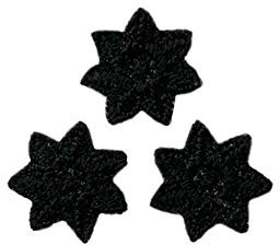 Applikationen - Kids and Hits - aufbügelbar 3 Sternchen ca. 1,0x1,0 cm schwarz 3 St