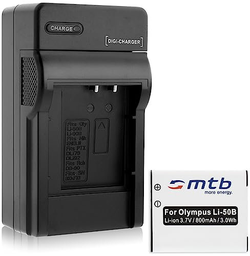 Akku + Ladegerät (KFZ, Netz) für Olympus Li-50B / XZ-10... / Pentax WG-3 ... / Ricoh CX5 ... Siehe Liste!