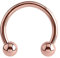 eeddoo Piercing Hufeisen Septum Rosegold Edelstahl Stärke: 1,6 mm Durchmesser: 10 mm 3 mm
