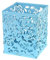 BXT® Pot à Crayon Carré en Métal Porte-plume Organisateur Bureau Multifonction Crayon Pot Pinceau en Rose Fleur Boite Stylos Rangement Bureau Pot de Rangement Pour Bureau Couleur- Bleu