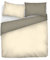 Set Copripiumino 100% Cotone Natural Color, Made in Italy - Parure Copri Piumino - Sacco Piumone 250x200 cm con Doppia Patella e Federe Cuscino, Matrimoniale, Tortora/Panna