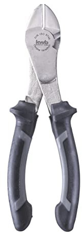 kwb Pince coupante latérale de force en 180 mm, grande puissance de coupe, longue durée de vie, en acier CV, avec articulation insérée, poignée à 2 composants avec protection de la main, DIN ISO 5749
