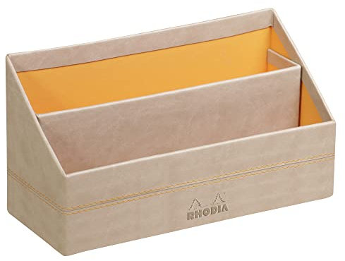 Rhodia 318845C Briefablage (10 x 25 x 31 cm, Kunstleder, elegant und praktisch, ideal für Ihre Organisation)1 Stück, beige