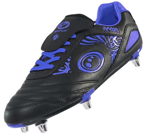 Optimum Razor 6 Stud Kids Rugby Boots | Lightweight boots engineered to deliver elite traction & power to drive through the scrum on soft ground pitches.