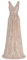 Kate Kasin Femme Robe Vintage Longue Cintree en Col V Robe Paillette Or Rose Taille 34 KK199-2