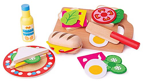 Bigjigs Spielzeug Holz Sandwich Herstellung Spielset