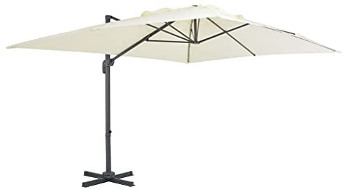 vidaXL Ampelschirm Alu 400x300 cm Gartenschirm Sonnenschrim Marktschirm Schirm