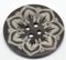 5 Stück Premium Holzknöpfe zum aufnähen, Blumenmuster - Dunkelbraun - 6 cm - Mantelknöpfe, Scrapbooking, Deko