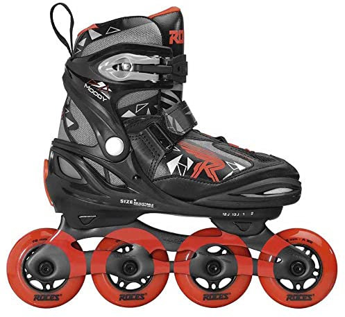 Roces Jungen Moody Boy TIF Inline-Skates, Black-Sport red, 36-40