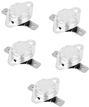 KSD301 5 Pcs Thermostat Temperature Control Switch, 250V 15A Normal Closed (65℃)