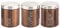 SQ Professional Stainless Steel Tea Coffee Sugar Canisters Sets of 3 Tea Caddy Sets for the Kitchen Storage Pots Jars Tea and Sugar Containers Copper (Axinite)