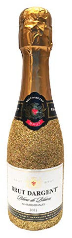 Glitzer Piccolo Sekt (0,2l) - Bling Glitzerflasche Hologram Gold