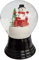 VIENNA SNOWGLOBE Schneekugel Echtglaskugel - Fast wie echter Schnee Motiv: Schneemann am Schlitten, 8 cm