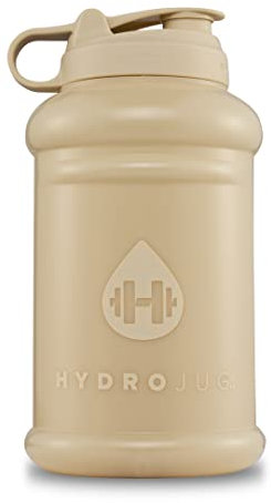 Hydrojug 2.2 Litre (Half Gallon) Water Bottle - Leakproof, Carry Handle, Dishwasher Safe, BPA Free - All-Day Cold Hydration - For Fitness, Outdoors, Everyday Life