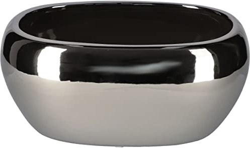 KOTARBAU® Pot de Fleurs en céramique - 27 cm - pour Fleurs et Plantes - Argenté