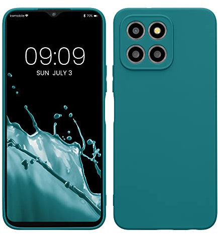 kwmobile Case Compatible with Honor X8 5G / X6 / 70 Lite 5G Case - Protective Slim TPU Phone Cover - Soft Matte Finish - Teal Matte