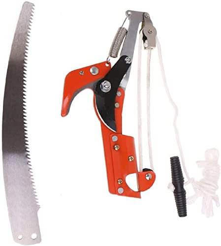 Extendable Tree Pruner Saw, High-Altitude Branches Trimmer Pruning Shears Head, Fruit Picker Harvester Clipper Pruning Tool for Plant Garden(Without Pole)