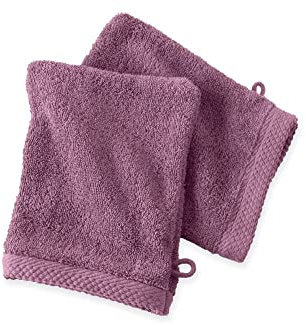 PERLE DE COTON - Gant de Toilette 16x21 cm - Prune